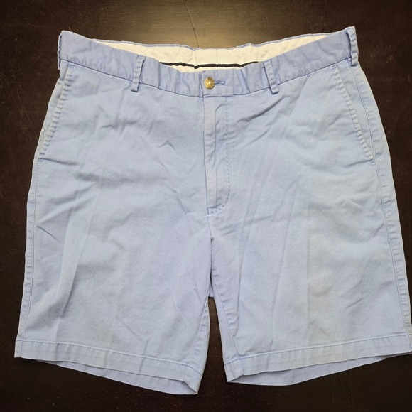 Peter Millar Other - Peter Millar Mens Light Blue Flat Front Chino Shorts Size 36 Peru Cotton Blend